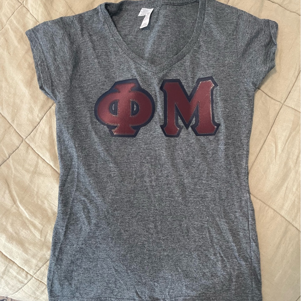 Grey Phi Mu shirt
